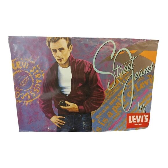 VINTAGE LEVI'S JAMES DEAN STREET JEANS POSTER. 1970s. - Picture 1 of 2